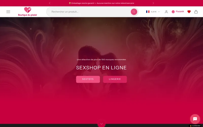 Boutique Du Plaisir - Aperçu du site